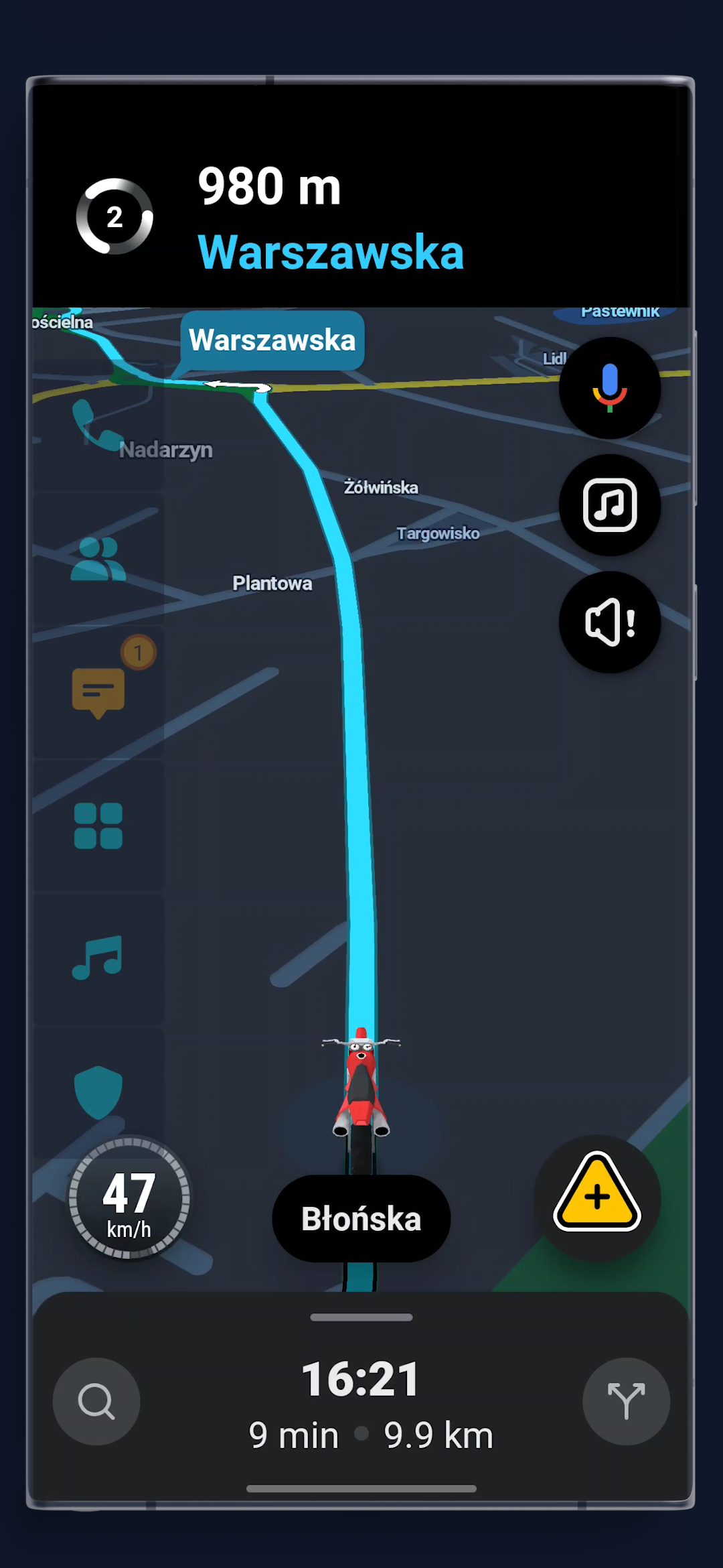 Vindly — ikona wiadomości w Stealth Mode (klatka)